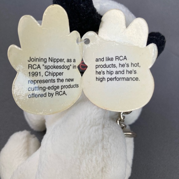RCA plush dog "Chipper" 4” key ring with Tags - Picture 6 of 7